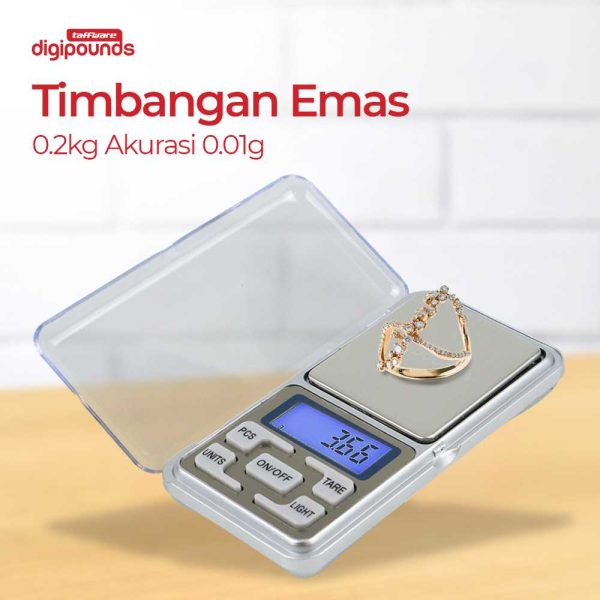 Taffware Digipounds Timbangan Emas Mini Pocket 200g 0.01g - MH-200
