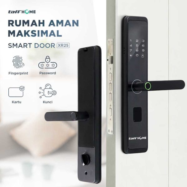 1 TaffHOME Smart Door Lock Password Fingerprint Card - XR25