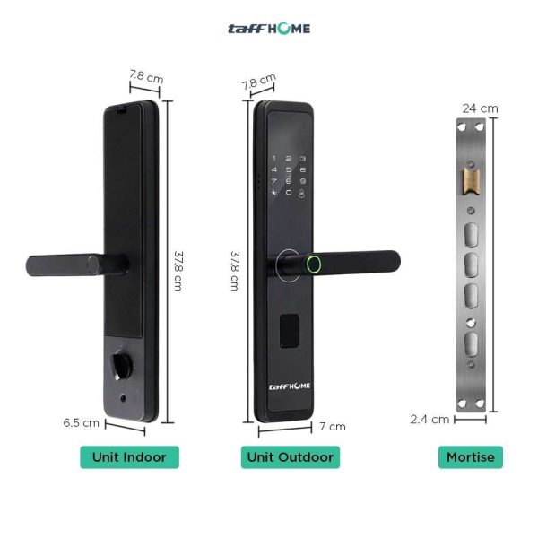 taffhome-smart-door-lock-password-fingerprint-card-xr25 (5) TaffHOME Smart Door Lock Password Fingerprint Card - XR25
