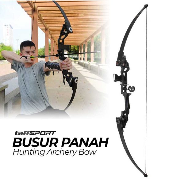 TaffSPORT Busur Panah Hunting Archery Bow 30-45 LBS