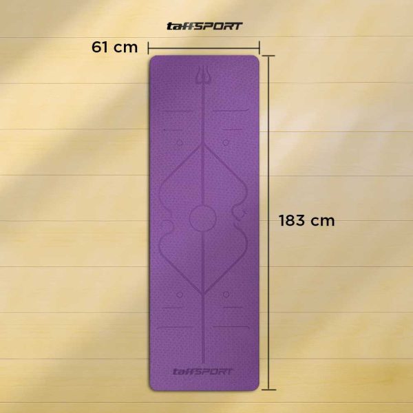 TaffSPORT Matras Yoga Mat 6mm Karpet Workout Anti Slip TPE 183x61cm - PROlite 60