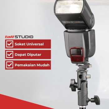 TaffSTUDIO Hot Shoe Swivel Lampu Flash Kamera for Studio Tripod QM3625