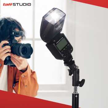 TaffSTUDIO Hot Shoe Swivel Lampu Flash Kamera for Studio Tripod QM3625