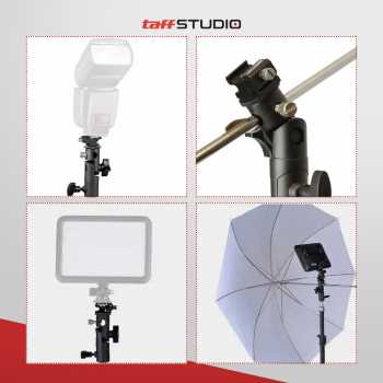 TaffSTUDIO Hot Shoe Swivel Lampu Flash Kamera for Studio Tripod QM3625
