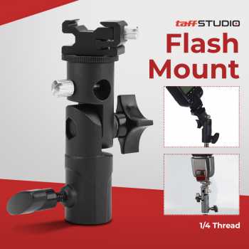TaffSTUDIO Hot Shoe Swivel Lampu Flash Kamera for Studio Tripod QM3625