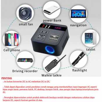 taffware-car-power-inverter-dc-to-dc-usb-charging-1224v-100w-ea851 Taffware Car Power Inverter DC to DC 12/24V to 110/220V 100W - EA851
