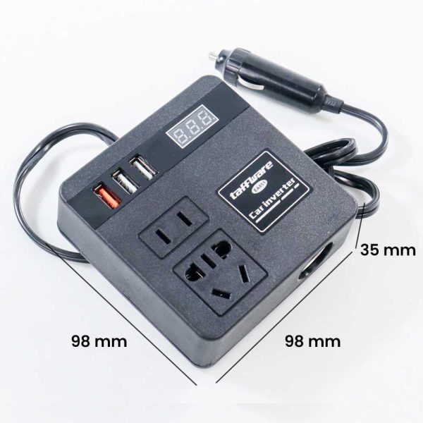 Taffware Car Power Inverter Konverter USB Charging 12/24V 100W - EA851