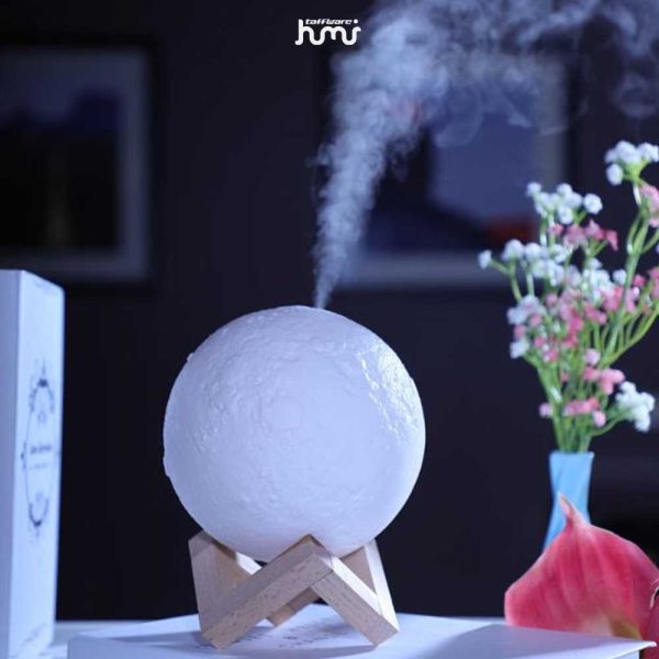 Taffware Air Humidifier Lampu Tidur 3D Moon Night Light - Humi AX-08