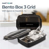 TaffHOME Kotak Makan Healthy Bento Lunch Box 3 Grid with Spoon & Chopstick - OU1000 - Black