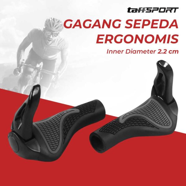 TaffSPORT West Biking Gagang Sepeda Rubber Ergonomic Grip MTB Handlebar - BT1001 - Black