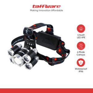 TaffLED Headlamp Light Cree XM-L T6 + 4 XPE 40000 Lumens