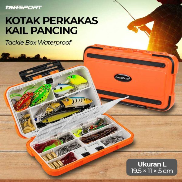 TaffSPORT Kotak Perkakas Kail Pancing Tackle Box Waterproof L - DY029