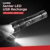 TaffLED Senter LED USB Recharge XHP50 with 2500 mAh 18650 Battery - JHS522X