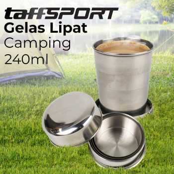 TaffSPORT Gantungan Kunci Gelas Lipat Camping Folded Cup
