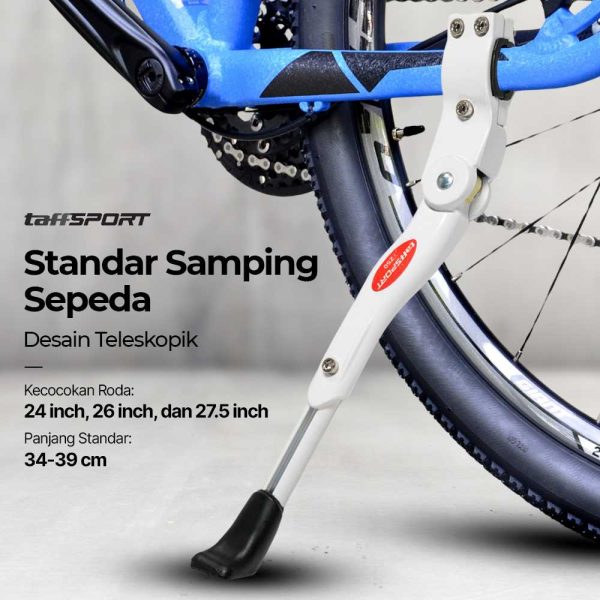 TaffSPORT Standar Parkir Samping Sepeda MTB Road Bicycle 34.5-40cm - Z50 - Black