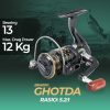 TaffSPORT Gold Sharking Reel Pancing Spinning Fishing 5.2:1 Ball Bearing 13 - BK4000