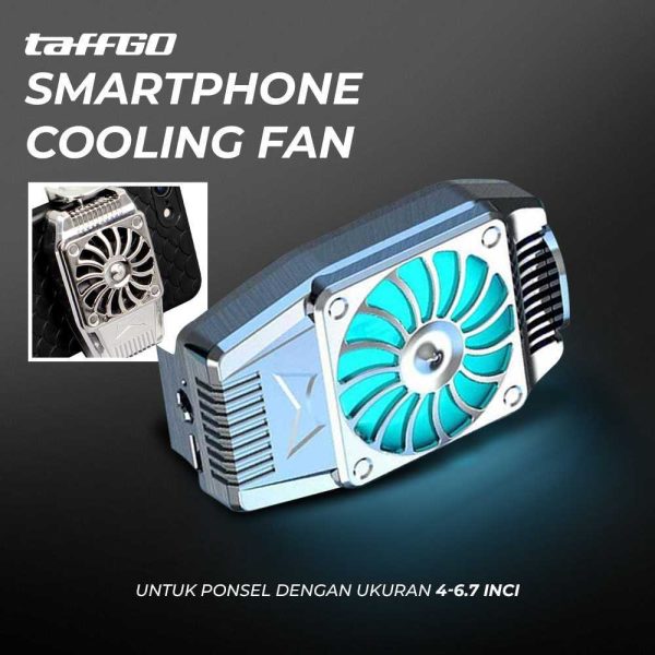 TaffGO Smartphone Cooling Fan Kipas Pendingin Radiator Heat Sink - H-15 - Silver