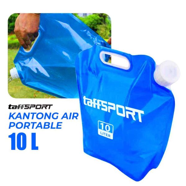 TaffSPORT Kantong Air Minum Portable Camping Water Storage 10L Blue