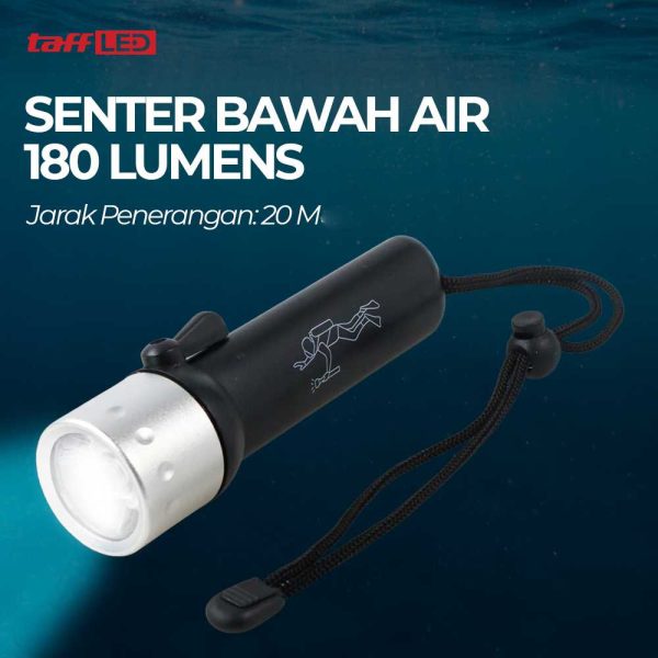 TaffLED Senter Bawah Air Scuba Diving Flashlight Q5 180 Lumens - WY6018