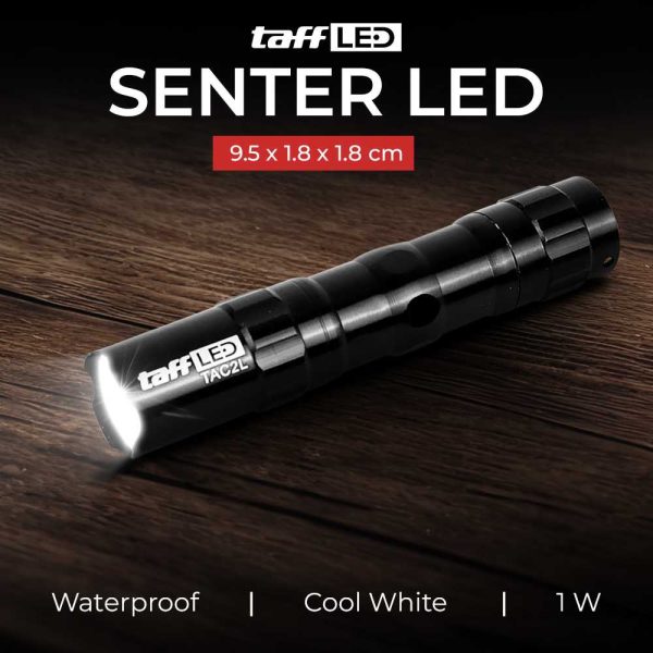 TaffLED Police Senter LED Flashlight Waterproof 3W - TAC 2L
