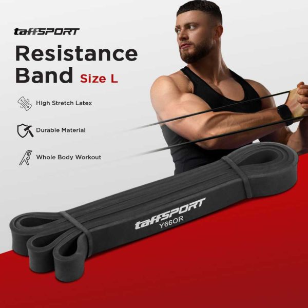 TaffSPORT Tali Lateks Pull Up Resistance Band Fitness Size L - Y66OR