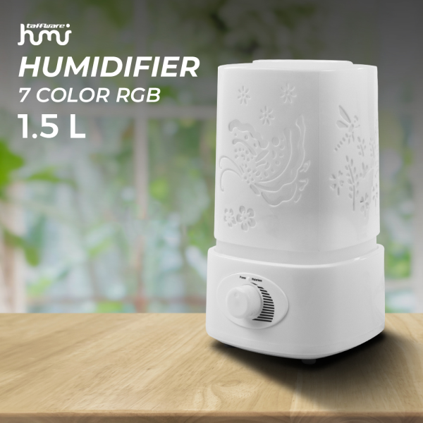 Taffware Aroma Therapy Air Humidifier 7 Color Light 1500ml - HUMI H6