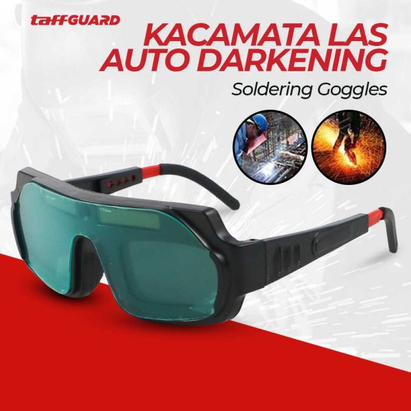 TaffGUARD Kacamata Las Otomatis Auto Darkening Soldering Googles - TX-012 - Black
