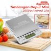 Taffware Digipounds Timbangan Dapur Mini Digital 2000g 0.1g - i2000
