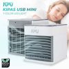 Taffware HUMI Kipas Air Cooler USB Mini Air 7 Color LED Light - K-F009