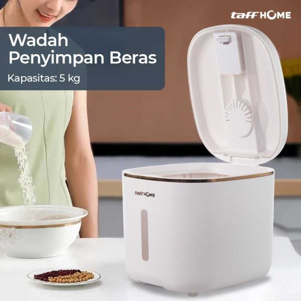 TaffHOME Wadah Penyimpan Beras Makanan Rice Container Moistureproof 5 kg - A2105