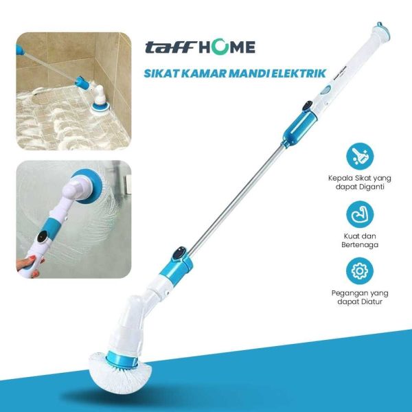 TaffHOME Sikat WC Elektrik Bathroom Kitchen Cleaning Tools Set - WQ8111 - Blue