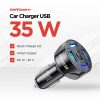 Taffware Car Charger Mobil USB 4 Port QC3.0 35W 7A - BK-358