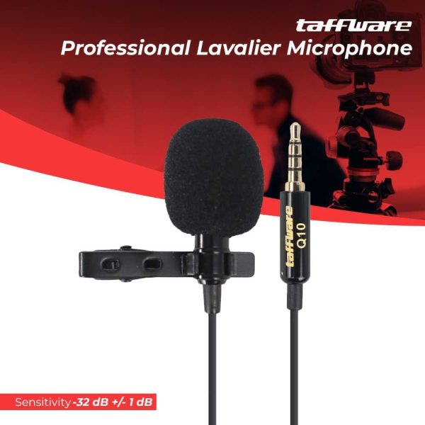 Taffware Professional Lavalier Microphone Clip Portable 3.5mm - Q10