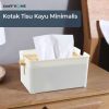 1 TaffHOME Kotak Tisu Kayu Minimalis Tissue Box - TS001