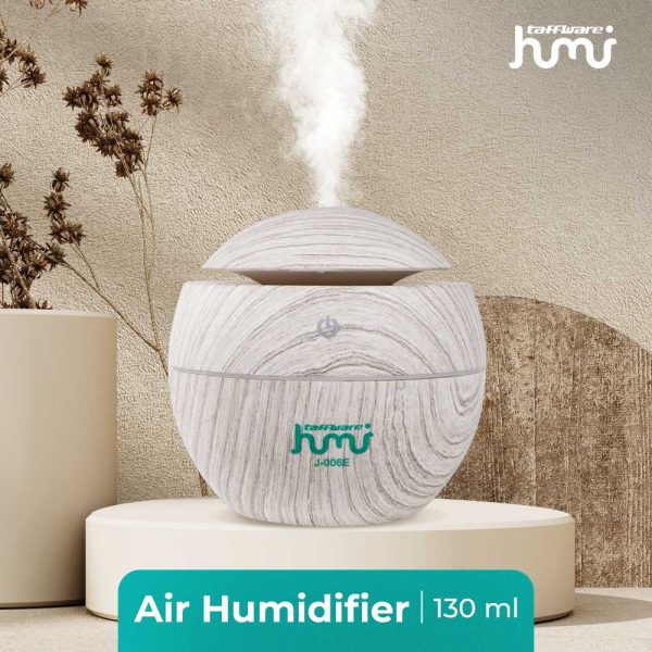 Taffware Ultrasonic Humidifier Diffuser Wood Design 130ml Humi J-006E