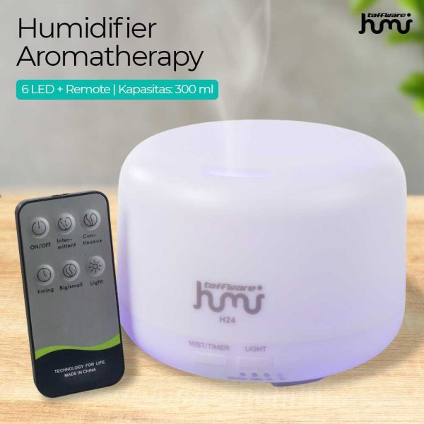 Taffware Humidifier Elektrik + 6 LED + Remote Control - HUMI H24