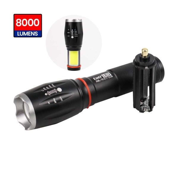 TaffLED Senter LED Torch Cree XM-L T6 8000 Lumens - E17 COB