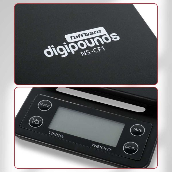 Taffware Digipounds Timbangan Dapur 3kg 0.1g dengan Timer - NS-CF1