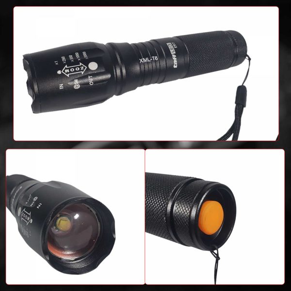 TaffLED Senter LED XM-L T6 26650 5000 Lumens - E97