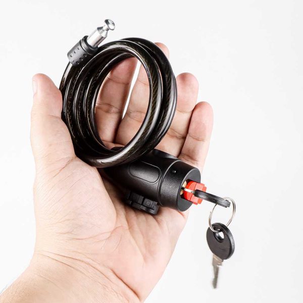 TaffGUARD Kunci Gembok Sepeda Anti Maling Cable Coil Lock Stainless Steel - TY588YZ - Black