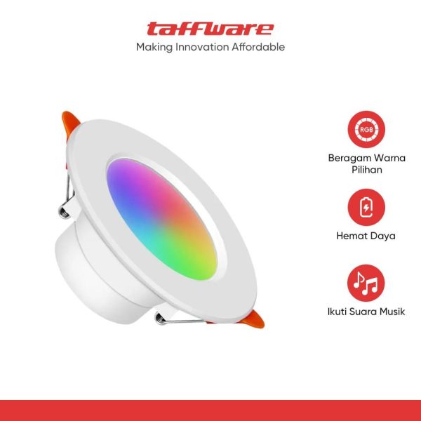 TaffLED Lampu Downlight LED Smart Bulb Bluetooth 10W- A61