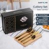 TaffHOME Set Alat Makan Perlengkapan Sendok Garpu Pisau Cutlery 24 PCS - UT421