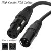 TaffSTUDIO Kabel XLR M/F OFC Microphone Karaoke Shielded 1 Meter - BOF30