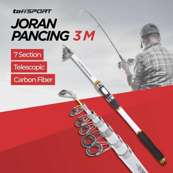 TaffSPORT Joran Pancing Antena Portable Carbon Fiber - CF3000