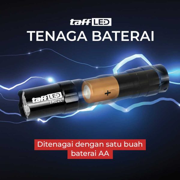 TaffLED Police Senter LED Flashlight Waterproof 3W - TAC 2L