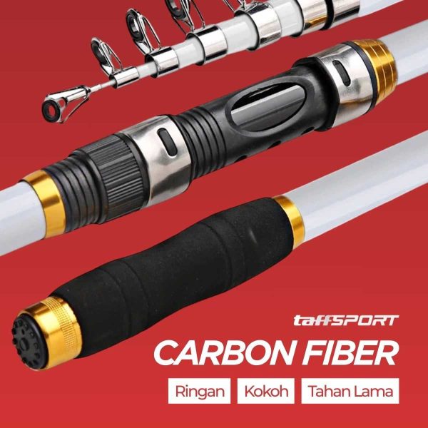 TaffSPORT Joran Pancing Antena Portable Carbon Fiber - CF3000