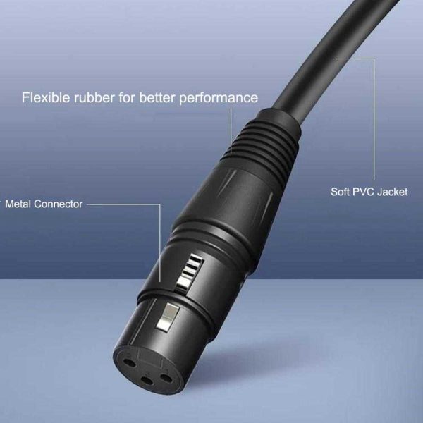 TaffSTUDIO Kabel XLR M/F OFC Microphone Karaoke Shielded 1 Meter - BOF30