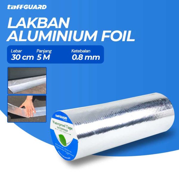 TaffGUARD KYTO Lakban Aluminium Foil Butyl Super Ahesive Duct Tape Waterproof 15 cm x 5 m - LS549 - Silver