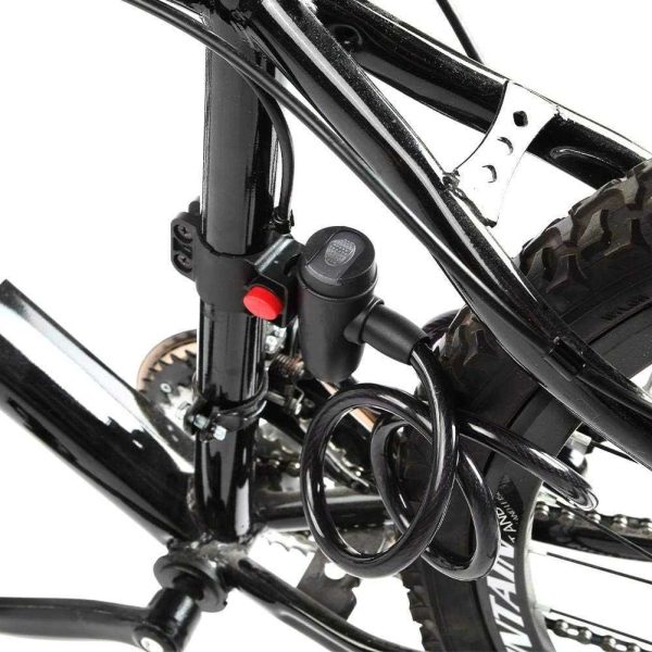 TaffGUARD Kunci Gembok Sepeda Anti Maling Cable Coil Lock Stainless Steel - TY588YZ - Black