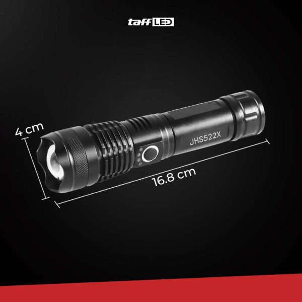 TaffLED Senter LED USB Recharge XHP50 with 2500 mAh 18650 Battery - JHS522X